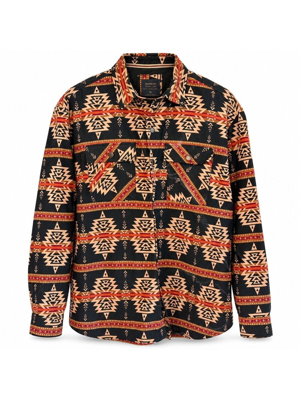 Nomad Men's XL Aztec Western Snap Shirt Jacket Cotton Southwestern